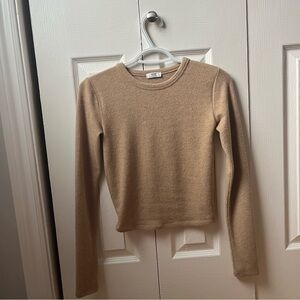 Ardene Cropped Fuzzy Long-Sleeve Shirt